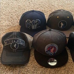 minnesota timberwolves hats. all of them for $30